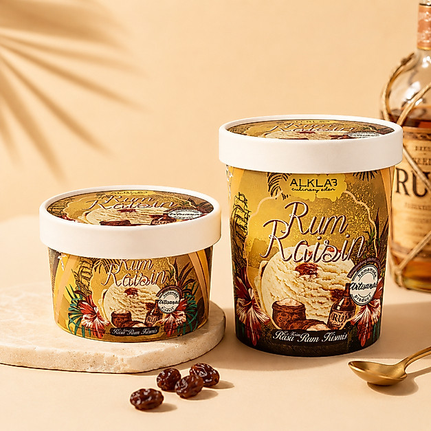 ICELAB - Gelato Rum Raisin (Dairy) 16oz