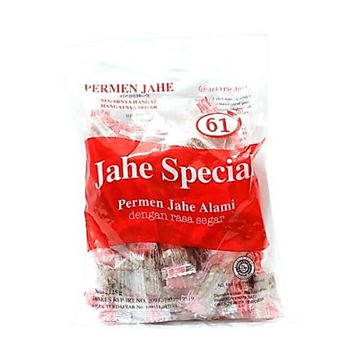 Permen Jahe Spesial 61 - Permen Jahe 40pc - permen herbal - permen rasa jahe - permen jahe pelega te
