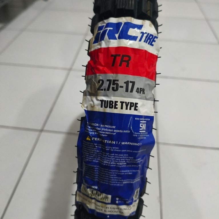 BAN IRC TR RING 17 TUBE TYPE UK 250-17 275-17 ban tahu