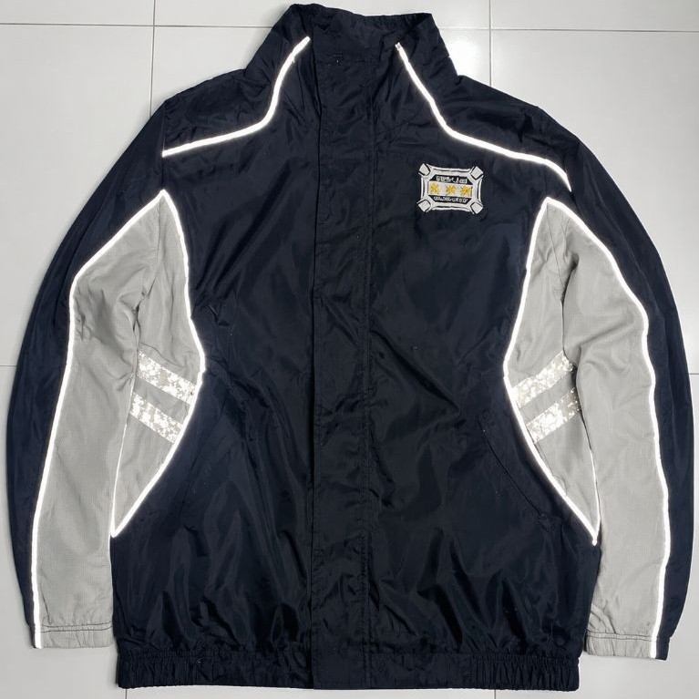 Jaket motor reflective menyala hitam
