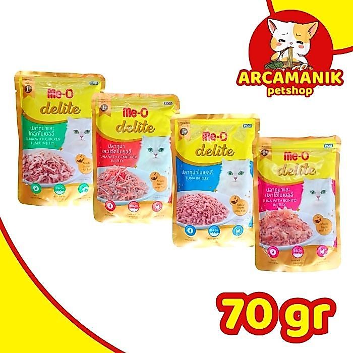 MEO delite pouch premium 70gr all variant meo wet food