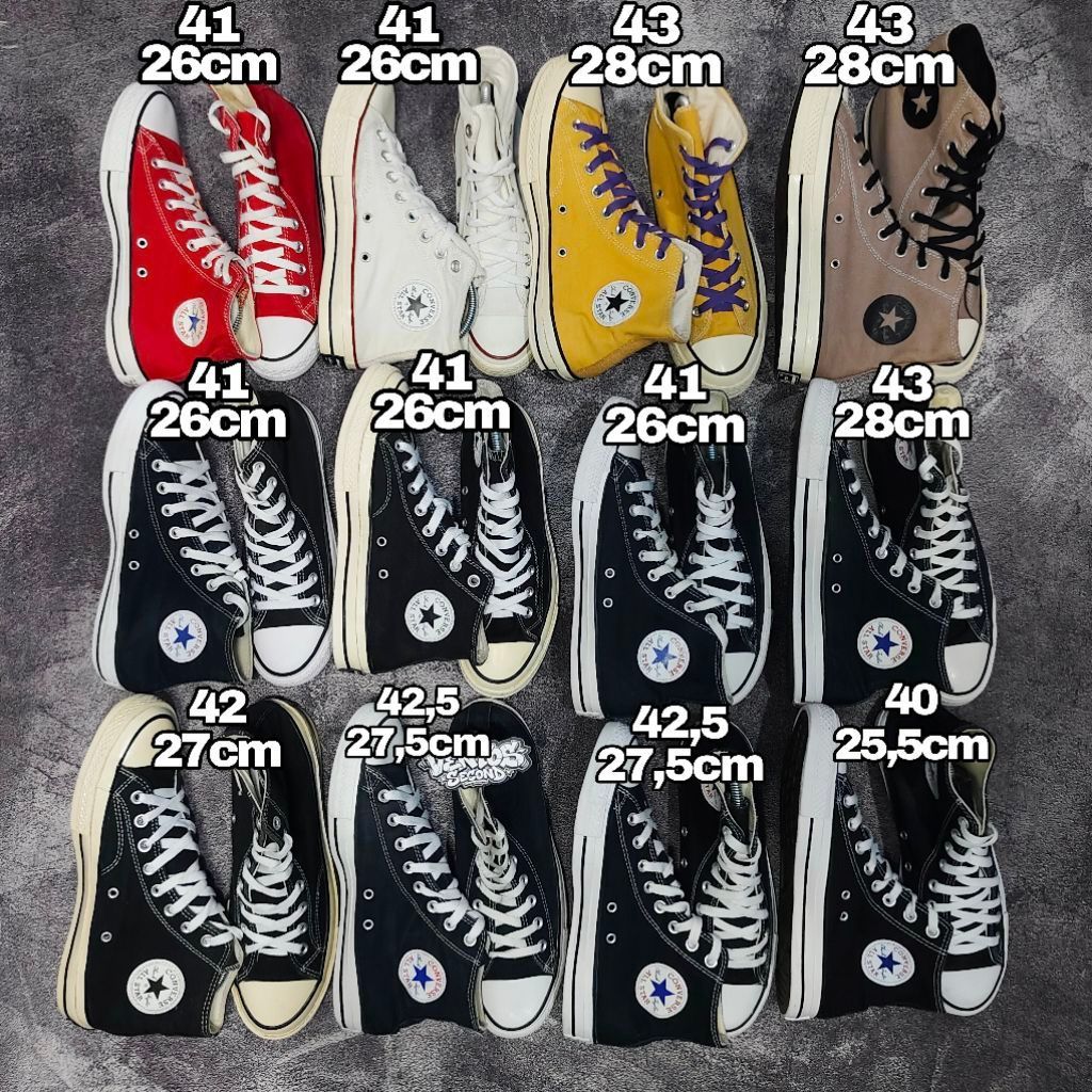 sepatu converse all star & 70S high second original mulus