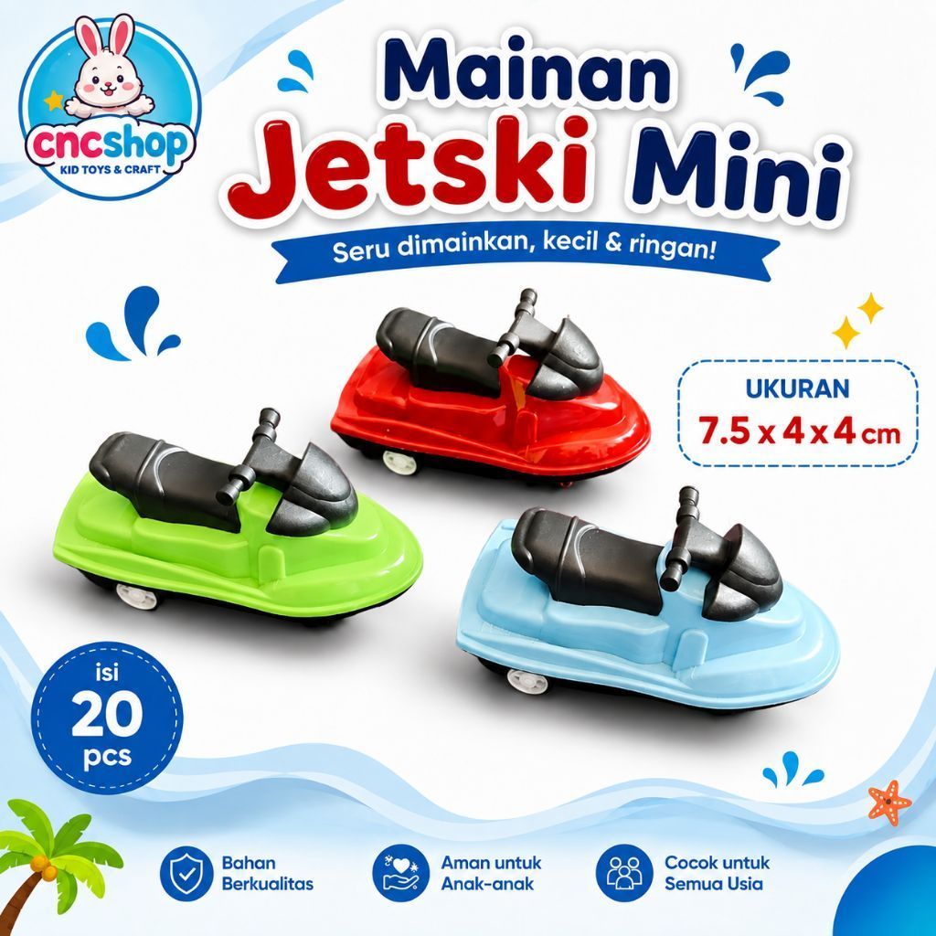 Grosir isi 20pcs Mainan Jetski / Jet Air Mini Murah