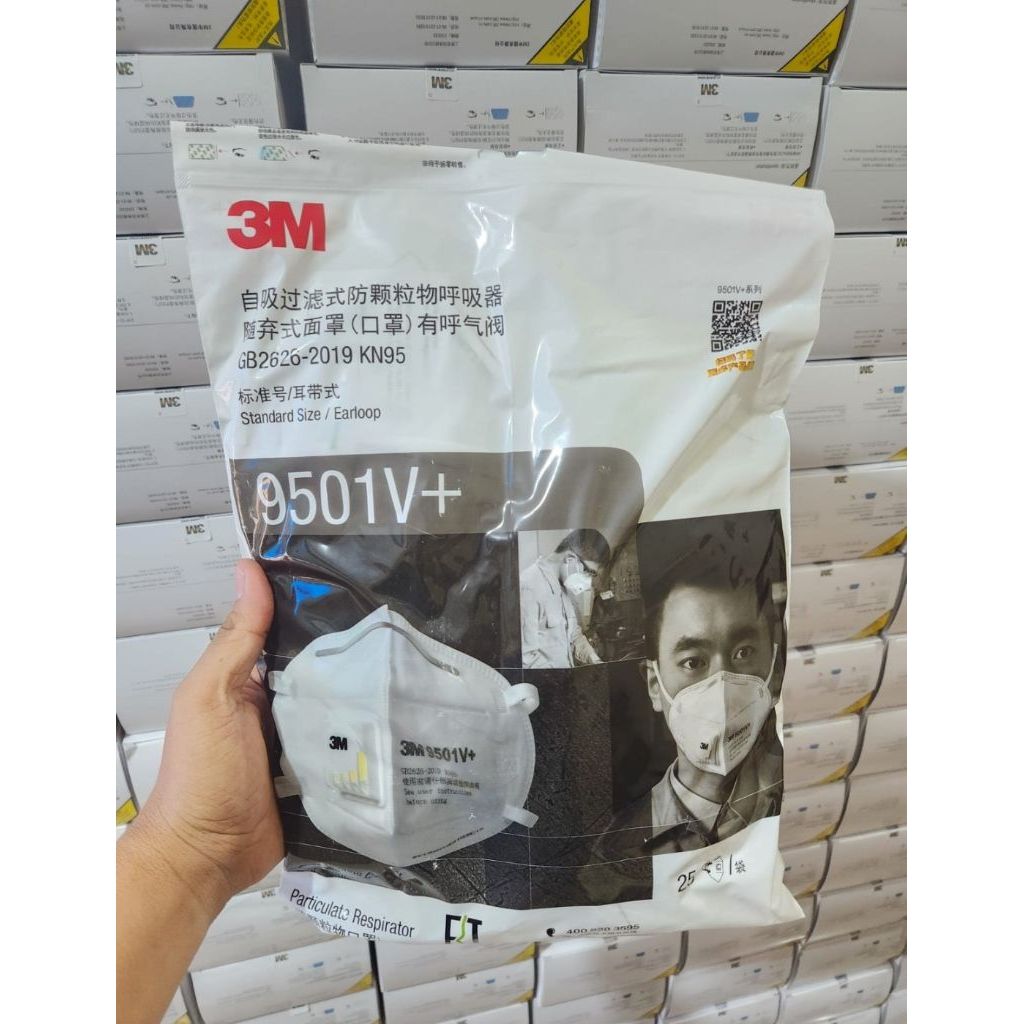 Masker KN95 3M 9510V+ isi 25pcs