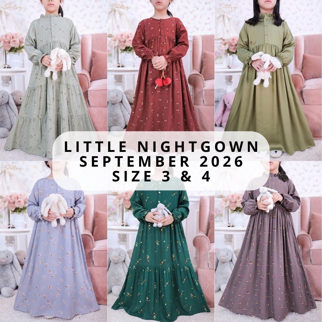 Little Ditsy Nightgown Size 3 & 4 Edisi SEPTEMBER 2026 by Ditsy Official