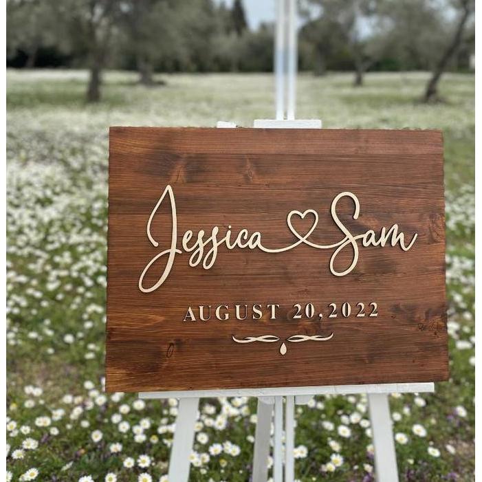 Prete - Custom Welcome Sign Kayu | Welcome Sign Wedding Dekorasi Engagement