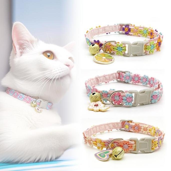 TERLARIS KALUNG KUCING ANJING MODEL JEPANG KALUNG KUCING MURAH PELIHARAAN DEGAN METAL PENDANT