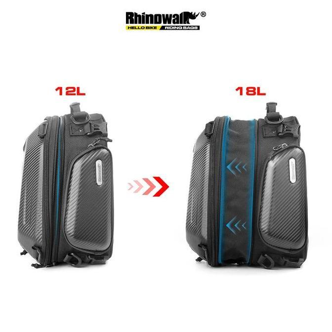 Rhinowalk Mtr4001 Motorcycle Pannier 12-18L Tail Bag -Tas Sepeda Motor