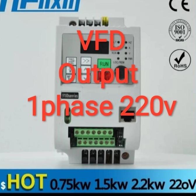 VFD Inverter 2,2Kw input 1phase 220V, output 1Phase 220V