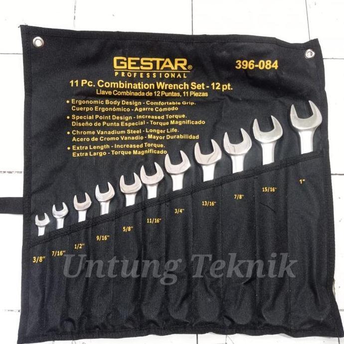 CROSSMAN 11 pcs Kunci Ring Pas Inch SAE - Combination Wrench set SAE