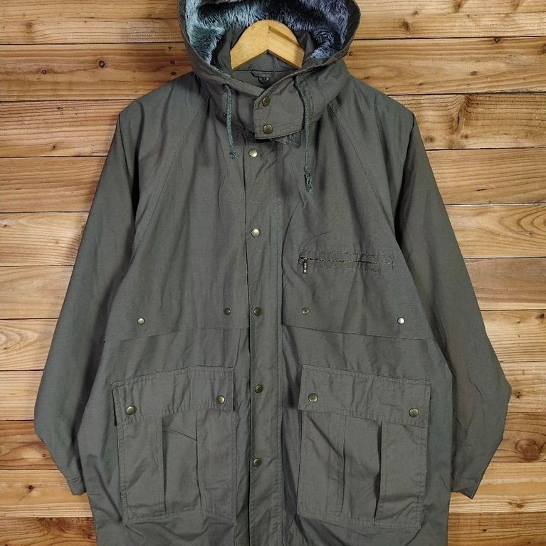 UNKNOWN CANVAS TACTICAL MULTI POCKET FIELD PARKA JACKET SIZE XL, LD 124