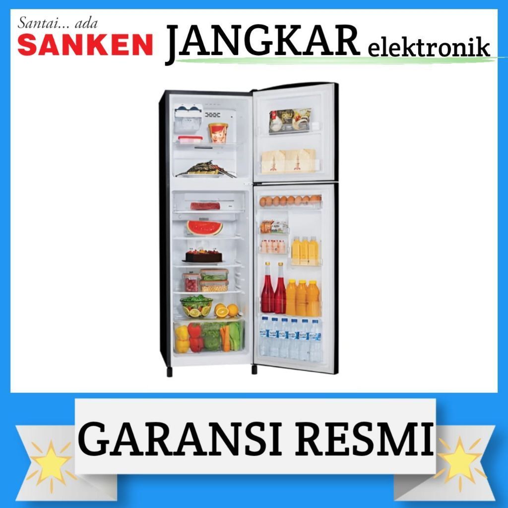 KULKAS SANKEN 2PINTU SKV231A-CBG/LEMARI ES SANKEN 2PINTU SKV231A-CBG GARANSI RESMI