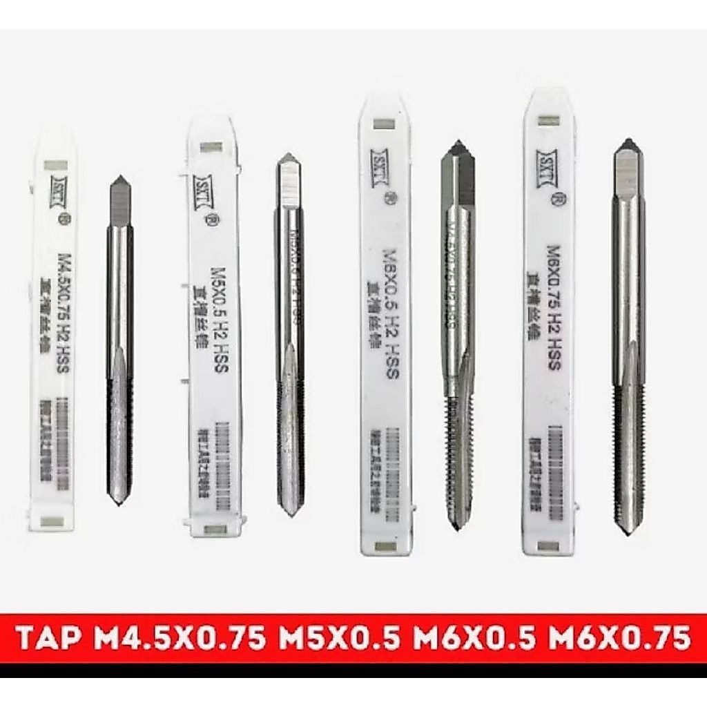 Tap manual hand tap m4.5x0.75 m5x0.5 m6x0.5 m6x0.75 alat pembuat drat dalam