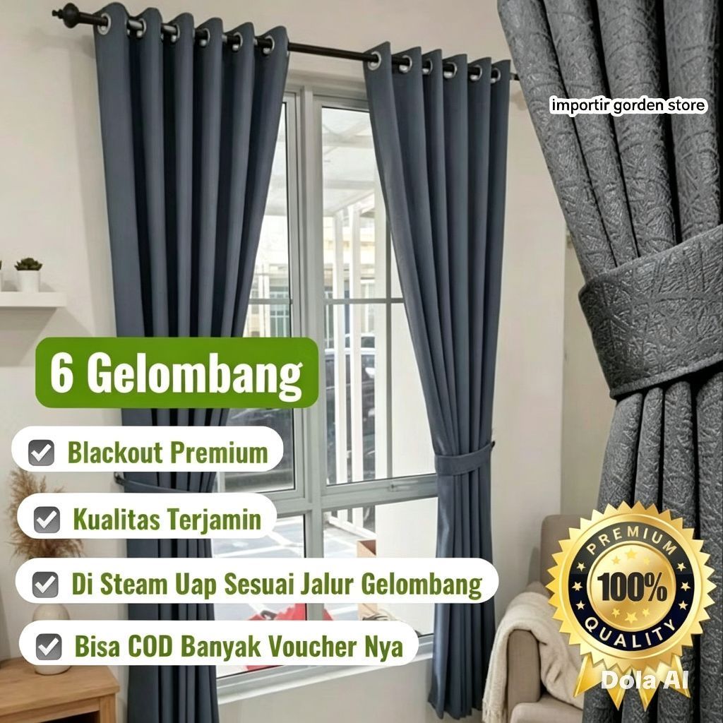 Gorden Blackout Polos Hordeng Jendela Gorden atau hordeng Gorden Rumah Mewah