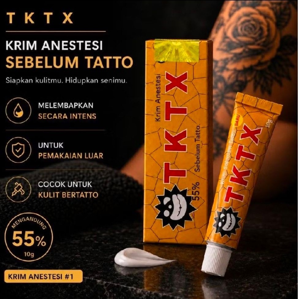 Salep Bius Tato 60% - Anastesi Kulit untuk Tato, Sulam Alis, dan Bibir