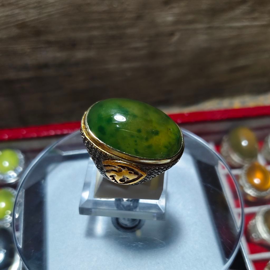 Cincin Idocrase Lumut Kumbang Jati Totol Sayur Jumbo