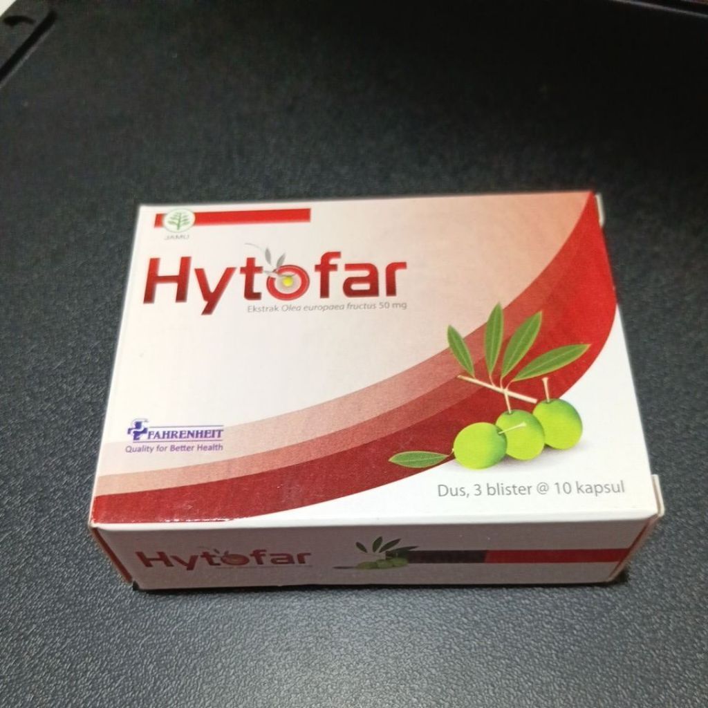 Hytofar Box Isi 30 Kapsul Ekstrak Olea Europaea