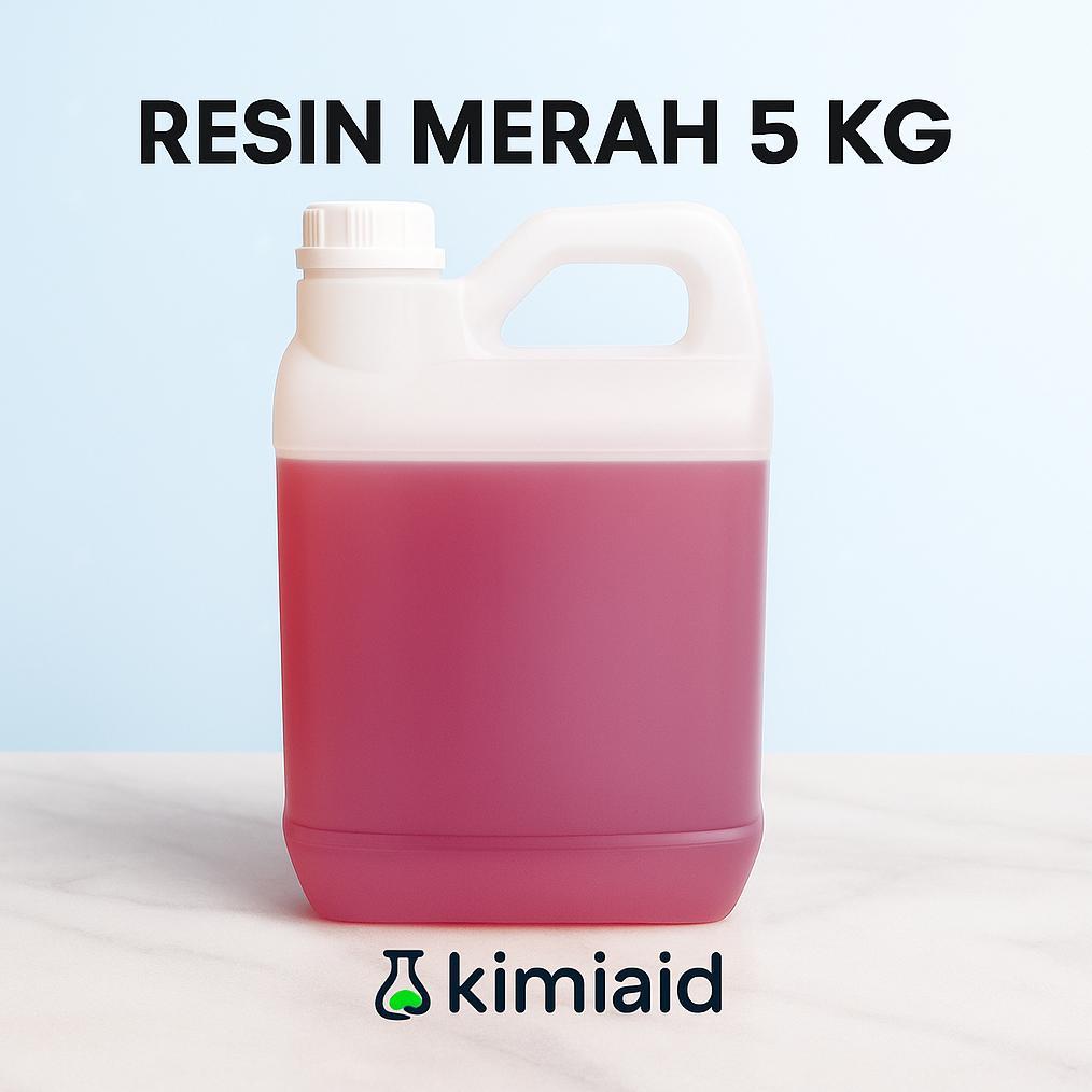 Resin Merah 5Kg - Kerajinan Tangan - Resin Polyester Merah - Resin Unsaturated Polyester