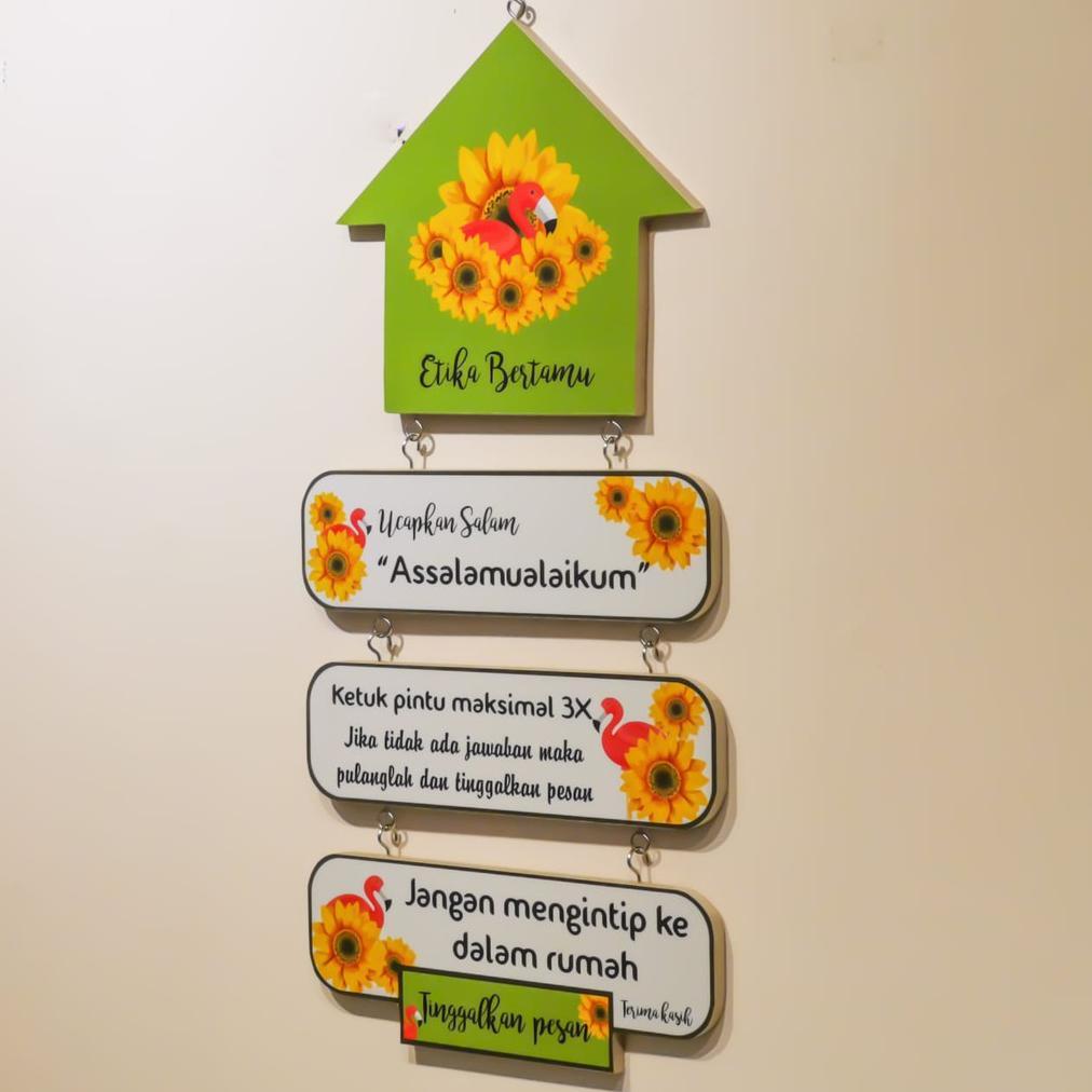 Hiasan Pajangan Dinding Wall Decor Etika Bertamu Tata Cara Bertamu Dekorasi Pintu Rumah Minimalis