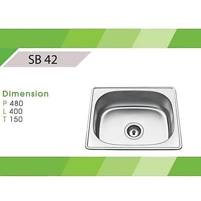 Sink Royal Kotak Stainless Sb 42 Sink 1 Lubang