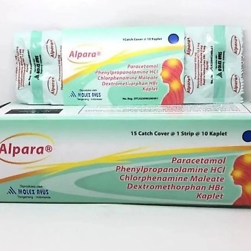 ALPARA BOX ISI 100 TABLET OBAT BATUK FLU DEMAM