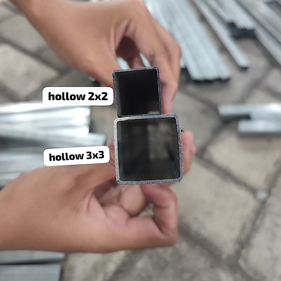 RIGGING LIGHTING PER-SET (isi 2 BIJI) HOLOW 2X2 DAN 3X3 - TANPA PACKING KAYU