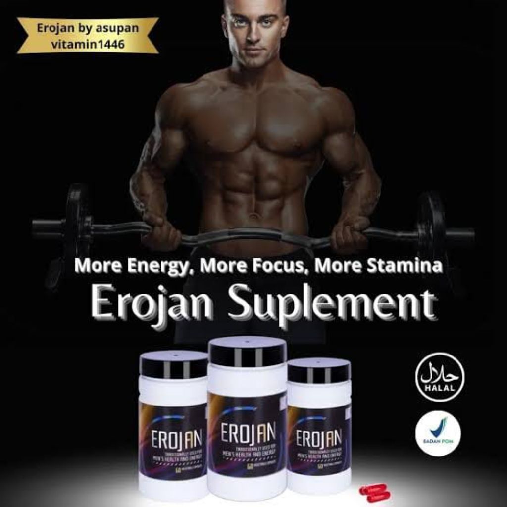 Terlaris Erojan Official Store Original 100% Kapsul Suplemen Herbal Distributor Resmi Barcode Bpom &