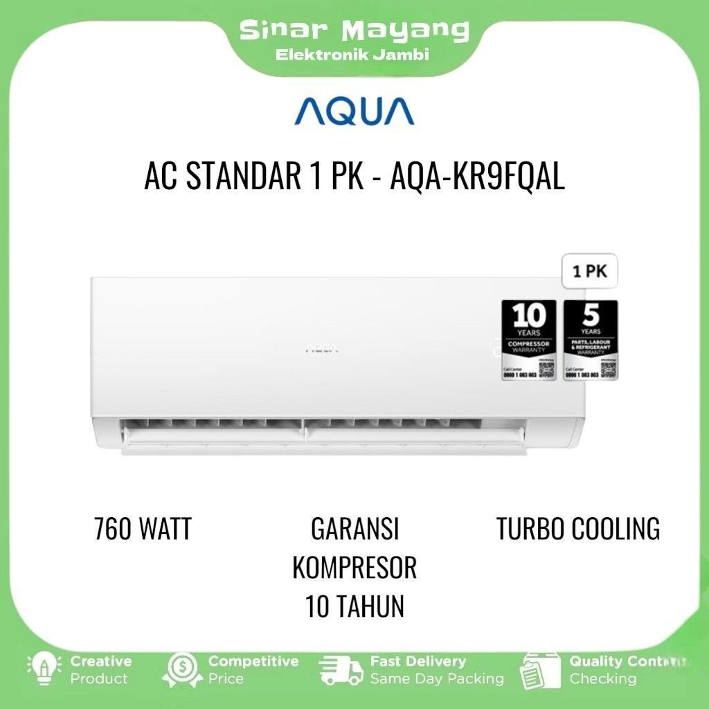 AC AQUA Japan AQA-KR9FQAL/ AC AQUA 1 PK/ Garansi Resmi AQUA