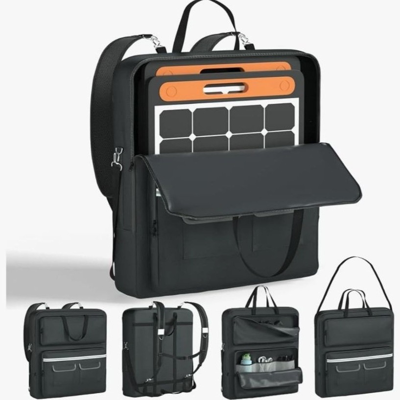 Tas Penyimpanan Panel Surya Kompatibel dengan Panel Jackery SolarSaga 100/100X/200W & Anker Solix PS