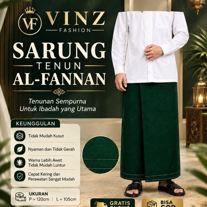 Sarung Tenun Dobby full Dongala Timbul Al-Fannan