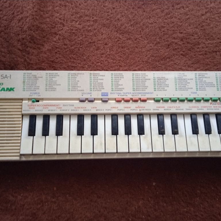 mainan edukasi mini piano keyboard casio sa 1 casio tone bank bekas