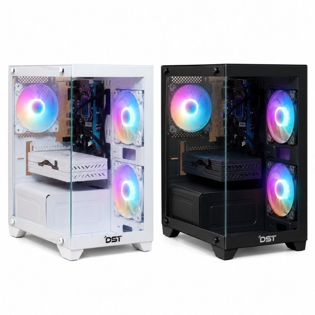 Casing PC Gaming DST Tanpa Psu free Fan RGB