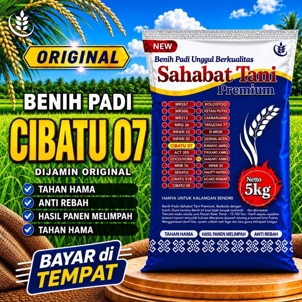 Benih padi unggul Cibatu 07 Tahan rebah Buah padat dan lebat malai panjang batang kokoh panen melimp