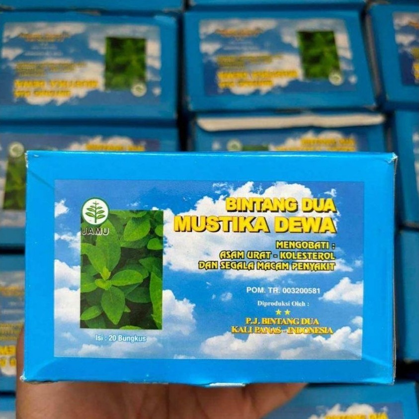 JAMU BINTANG DUA Mustika Dewa Original Membersihkan Darah Asam Urat 20 Bungkus