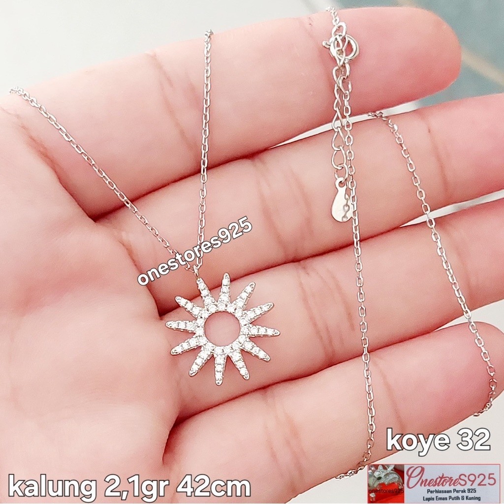 KALUNG KOYE PERAK 925 LAPIS EMAS PUTIH KOYE 32