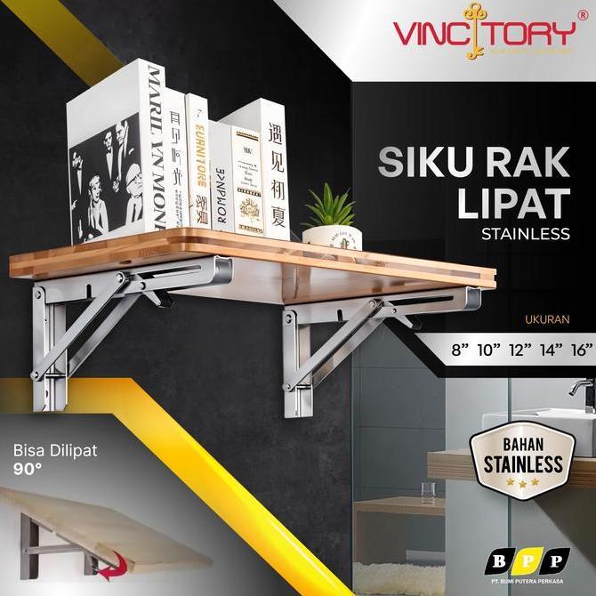 CITAVIRANAH - ENGSEL SIKU LIPAT BRACKET DINDING MEJA MINIMALIS VINCITORY | RAK LIPAT MEJA DINDING | 