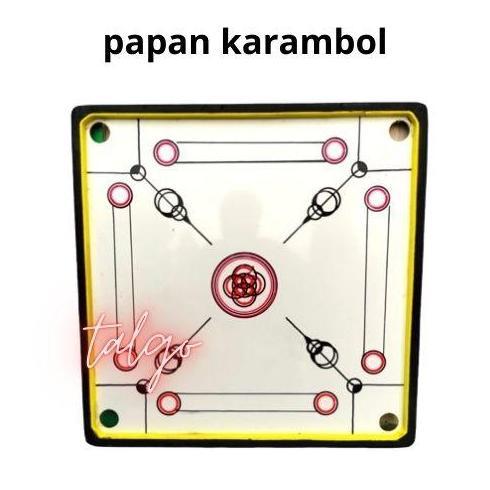 Meja karambol + 1set biji karambol dan bubuk kristal papan karambol