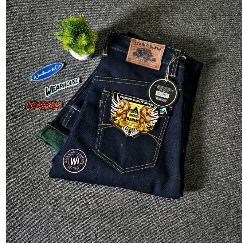 AFKRCO DENIM GREEN WEFT 17 OZ SANFORIZED DENIM