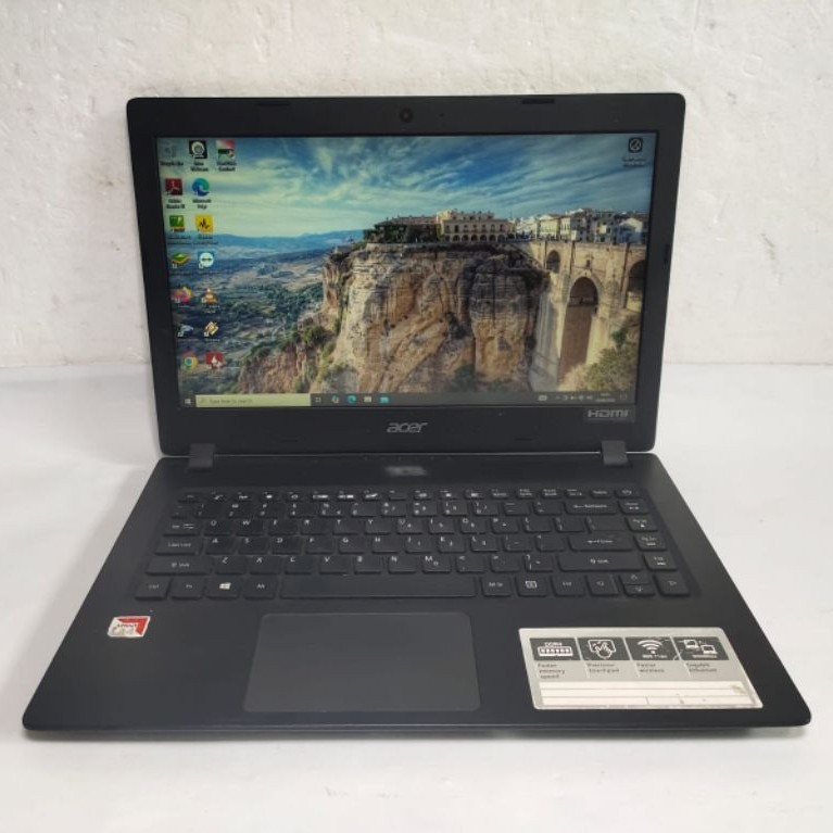 B1308 Laptop Acer aspire 3-A314-21 amd a4-9120e Ram 4GB hdd 500GB Siap pakai murah meriah