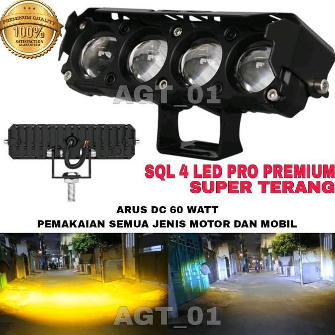 DF373 - LAMPU LED SQL LASER PREMIUM 4 MATA/LAMPU SOROT LED 4 MATA SQL/4 LED SQL LASER SUPER TERANG/L