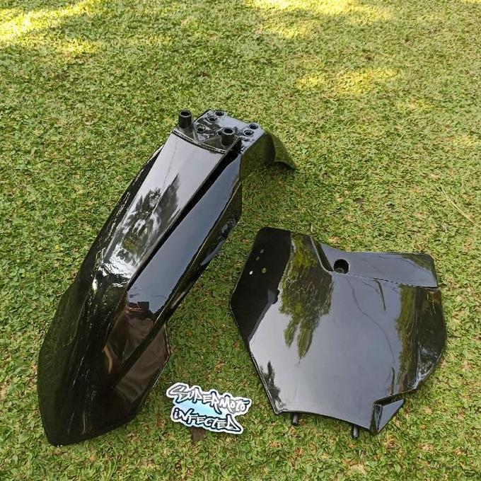Spakbor kecil supermoto KTM 65 + papan nomor KTM 85