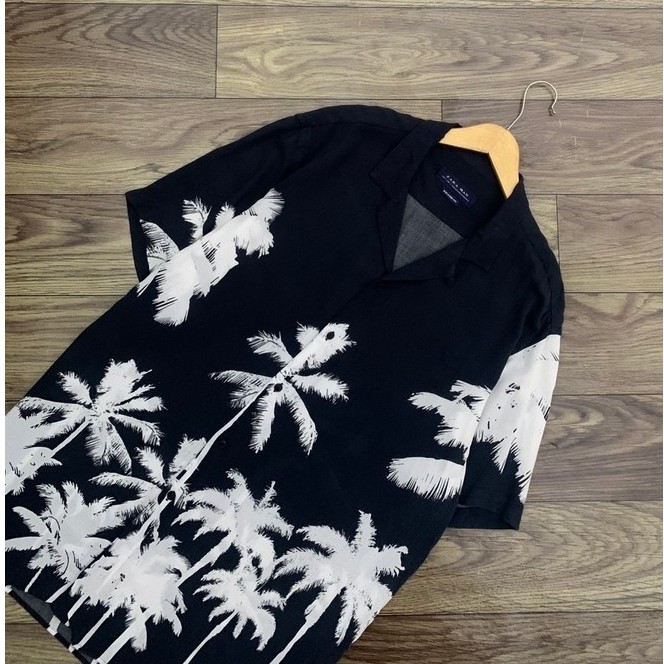 Kemeja ZARA MAN Branded Aloha Hawaii Short Sleeve