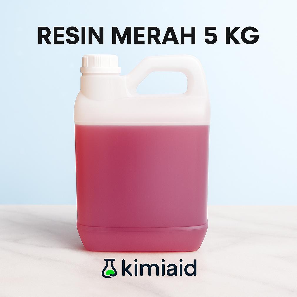Resin Merah 5Kg - Kerajinan Tangan - Resin Polyester Merah - Resin Unsaturated Polyester