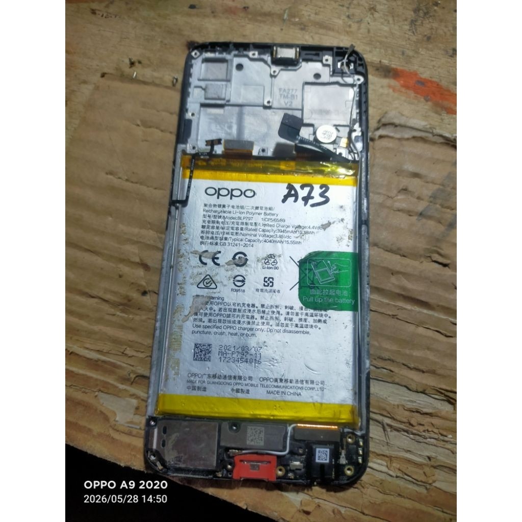 FRAME TATAKAN LCD _ BATEREI A73 5G COPOTAN