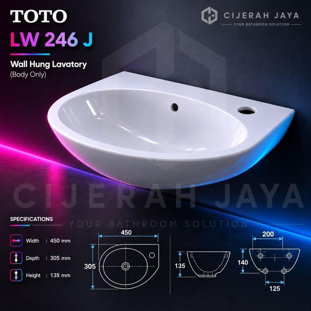 WASTAFEL TOTO LW246J + KERAN + SIFON + FLEXIBEL / WASTAFEL TOTO KOMPLIT LW 246J LW 246 J