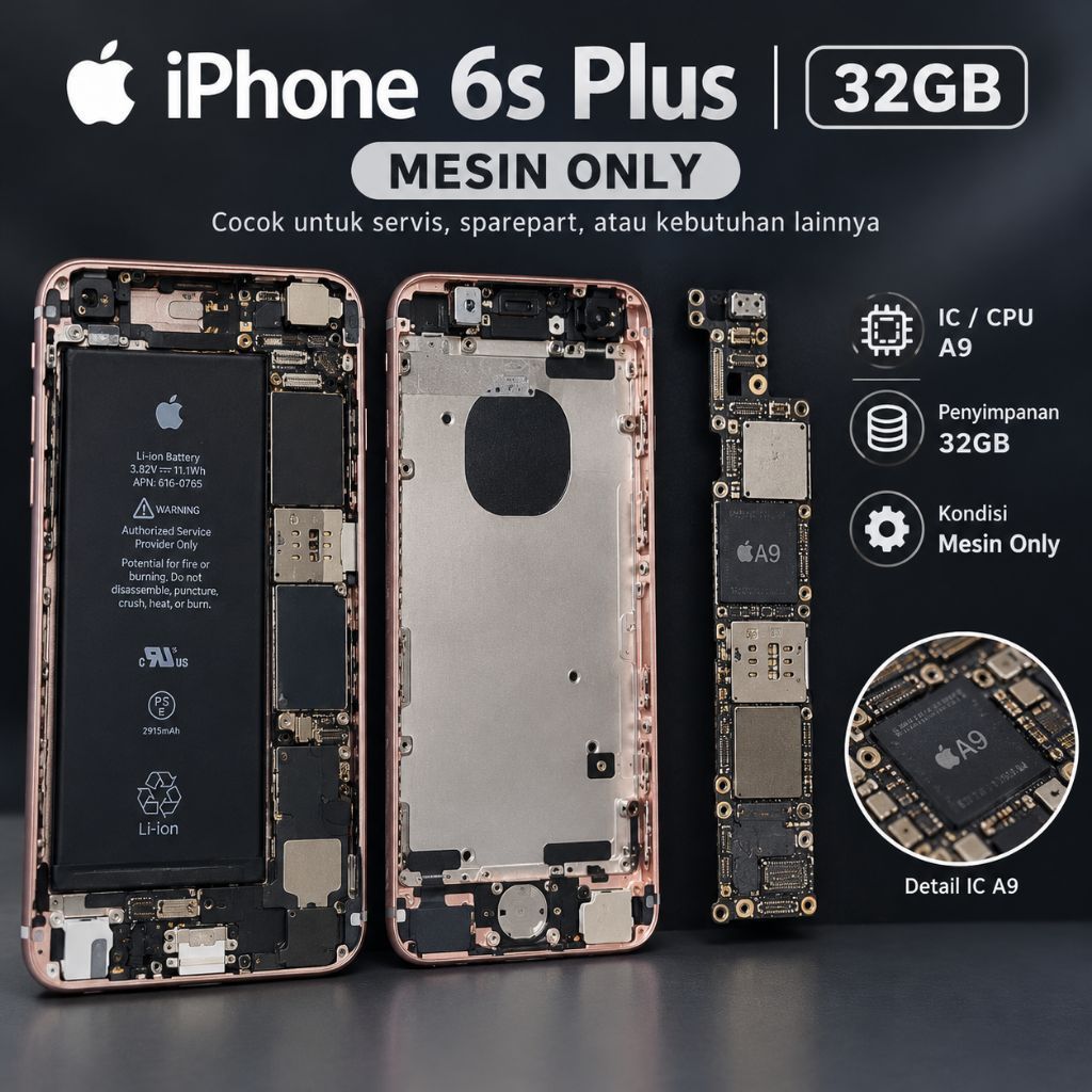 Mesin Iphone 6s Plus 32 GB Normal Lock Icloud