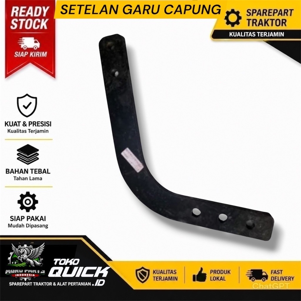 Setelan Garu Traktor Quick Capung Impala Original Heavy Duty Setelan Dudukan Garu Bahan Besi Baja Pe
