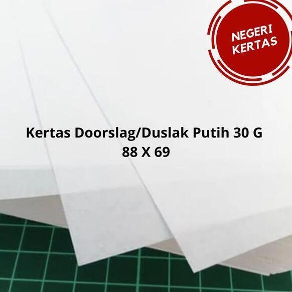 Kertas Doorslag/Duslak Putih 30 Gsm 88X69Cm
