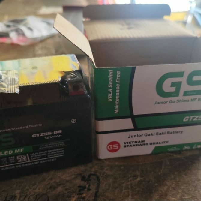 Baterai GS GTZ55-BS 12V 4Ah VRLA Sealed Maintenance Free Junior Go Shima MF