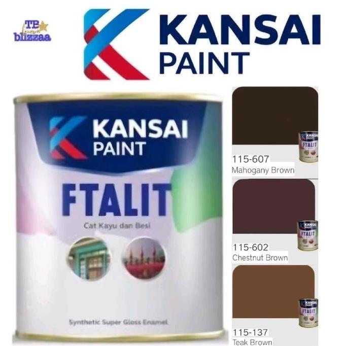 Ftalit 1Kg Ftalit Mahogany Brown 607 Ftalit Teak Brown 137 Ftalit Chestnut Brown 602 Cat Kayu Besi C